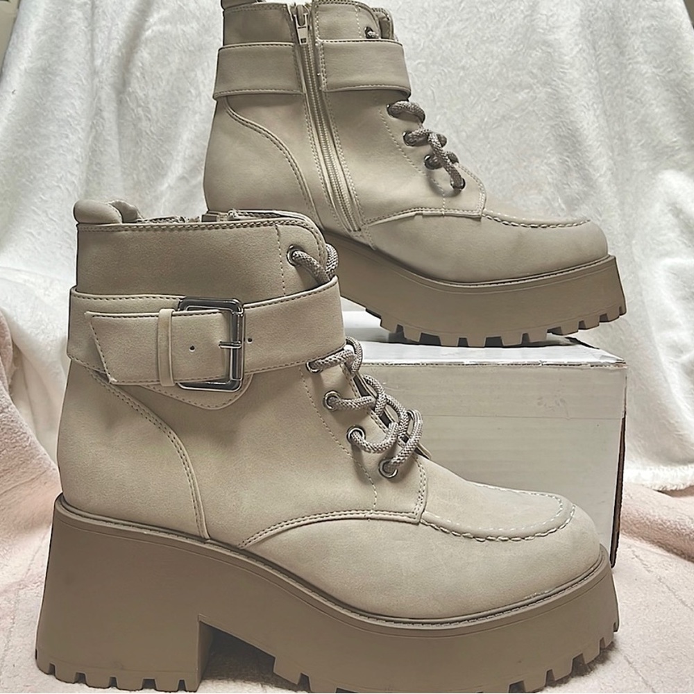 COPY - Soda Platform Lace-up Combat Boots